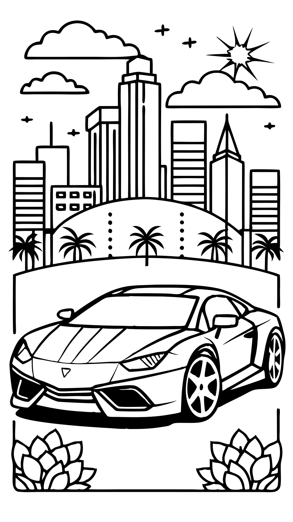 lambo coloring page